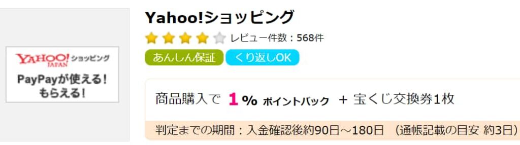 ショッピング案件の例1