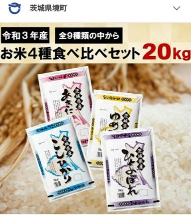 ふるさと納税の例(茨城県境町)