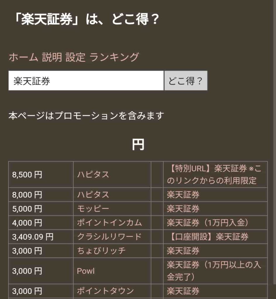 報酬額のサイトごとの差（横断検索どこ得）2