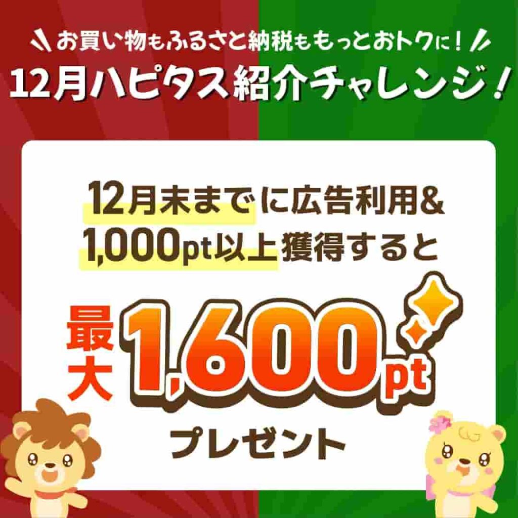 ハピタス入会キャンペーン（2024年12月）